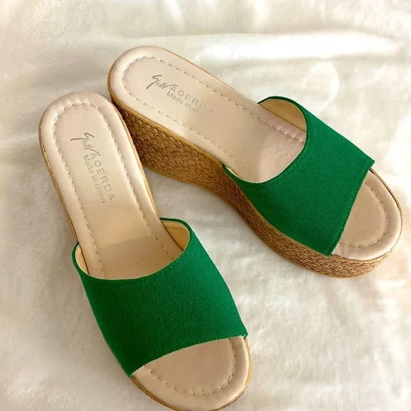 Dsw Canada Silver Wedges Dsw DSW Shoes Nwot New Emerald Green
